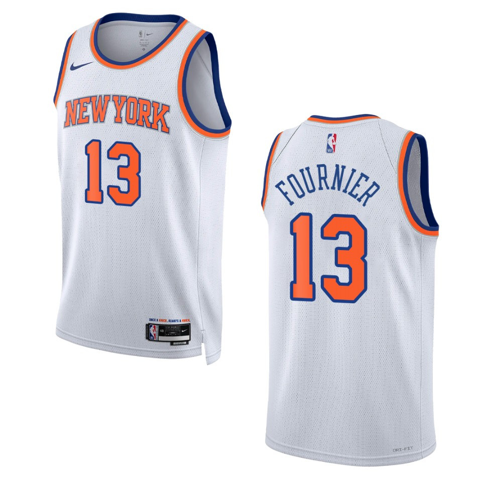 Evan Fournier White Association Edition 2022-23 New York Knicks Swingman Basketball Jersey
