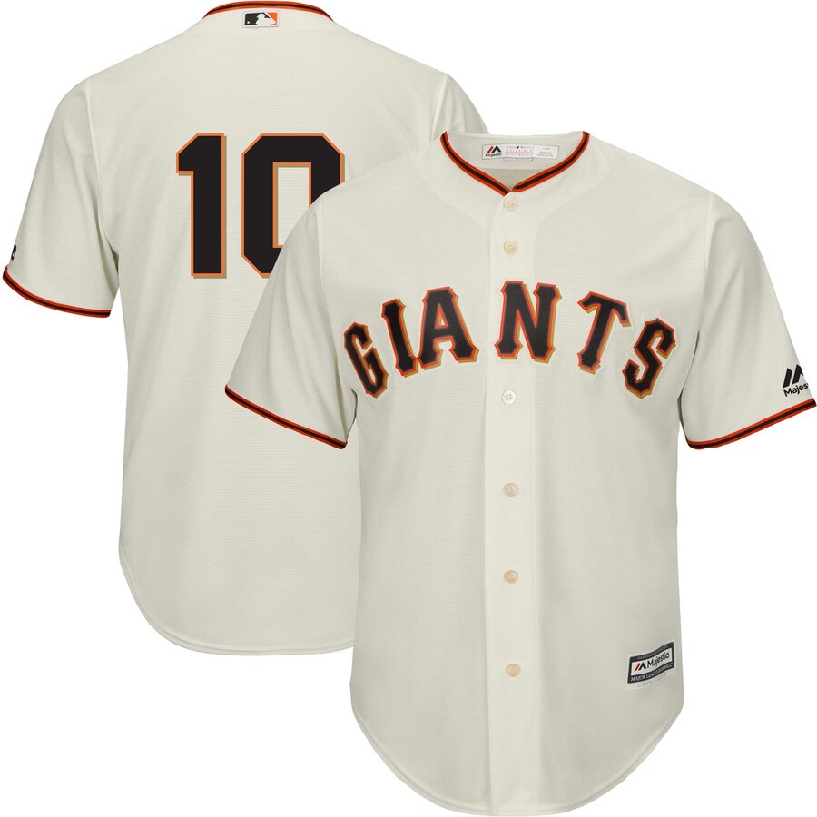 Evan Longoria San Francisco Giants Majestic Official Team Cool Base Player Baseball Jersey - Cream Color
