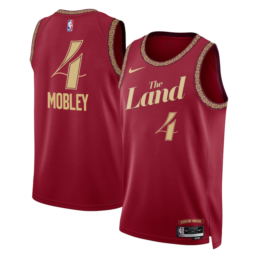 Evan Mobley 4 Cleveland Cavaliers 2023/24 City Edition Swingman Basketball Jersey - Wine - JS330