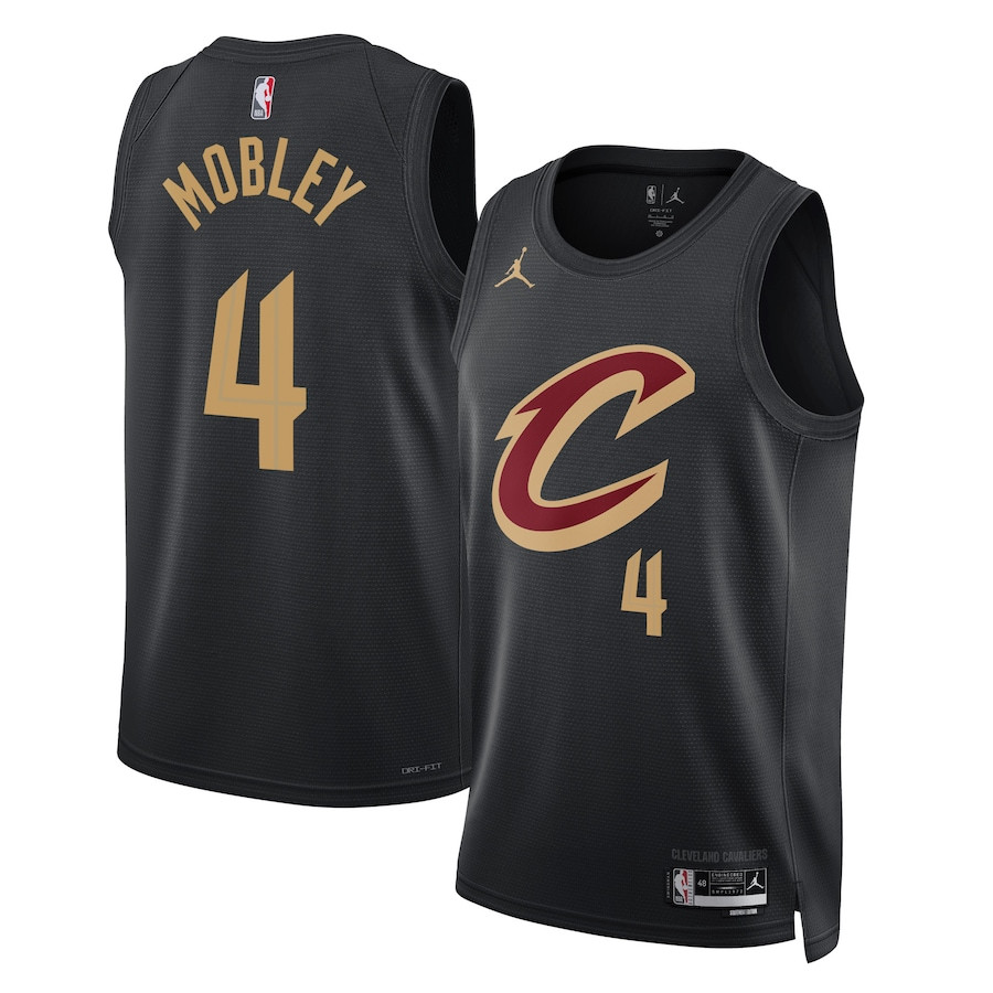 Evan Mobley 4 Cleveland Cavaliers Unisex Swingman Basketball Jersey - Statement Edition - Black - JS763