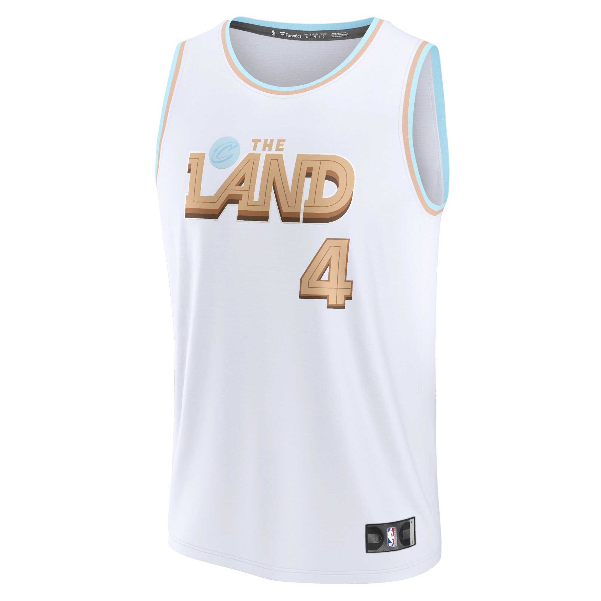 Alternative view of Evan Mobley Cleveland Cavaliers Fanatics Branded 2022/23 Fastbreak Basketball Jersey - City Edition - White