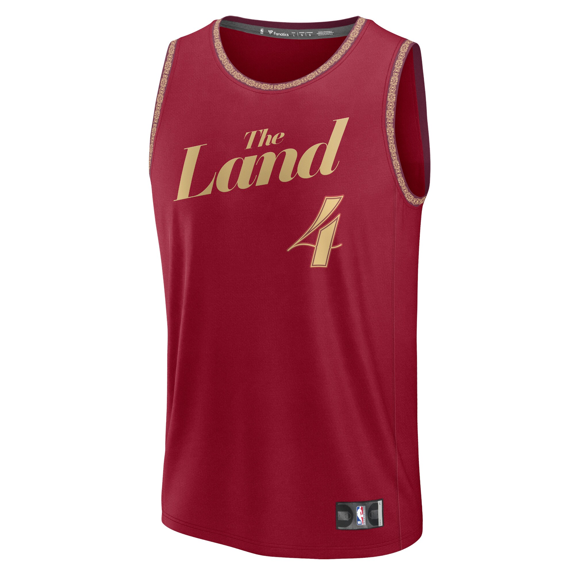 Alternative view of Evan Mobley Cleveland Cavaliers Fanatics Fast Break Basketball Jersey - Wine - City Edition