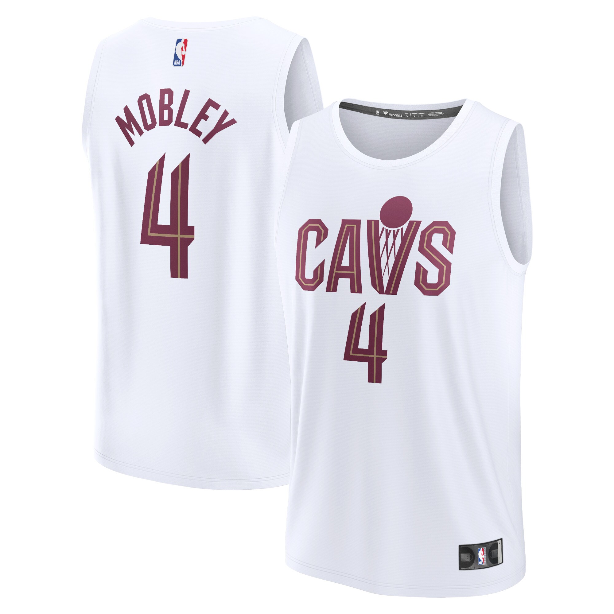 Evan Mobley Cleveland Cavaliers Fanatics Fast Break Replica Basketball Jersey - Association Edition - White