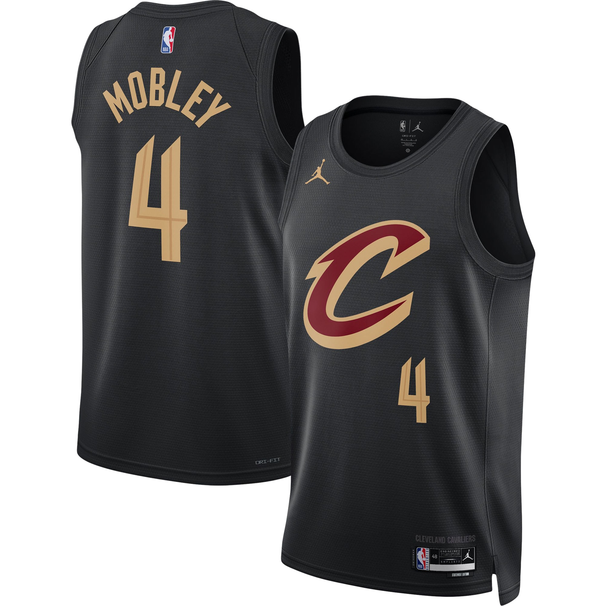 Evan Mobley Cleveland Cavaliers Jordan Brand Unisex Swingman Basketball Jersey - Statement Edition - Black