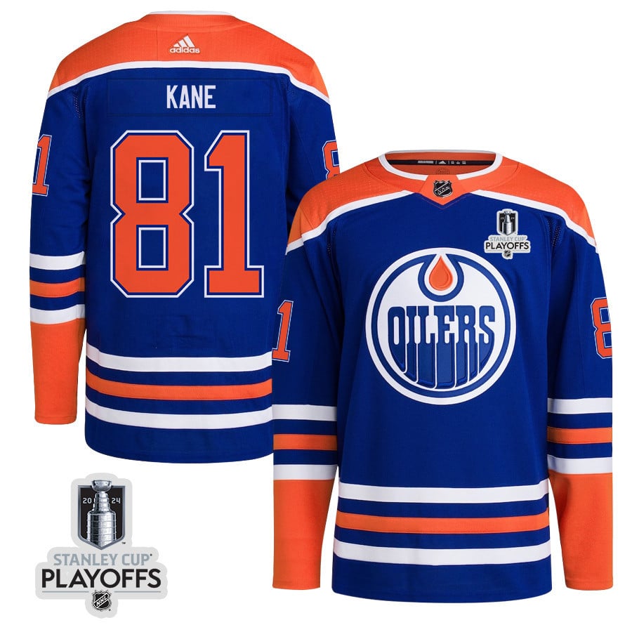 Evander Kane 91 Edmonton Oilers 2024 NHL Playoffs Patch Home Hockey Jersey - Men - JS194 
