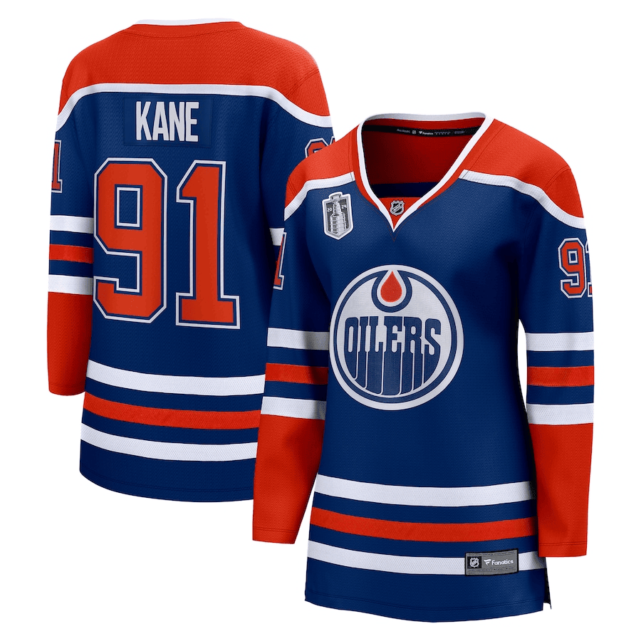 Evander Kane Edmonton Oilers 2024 Stanley Cup Final Home Breakaway Player Hockey Jersey - Royal, Women - JS904 