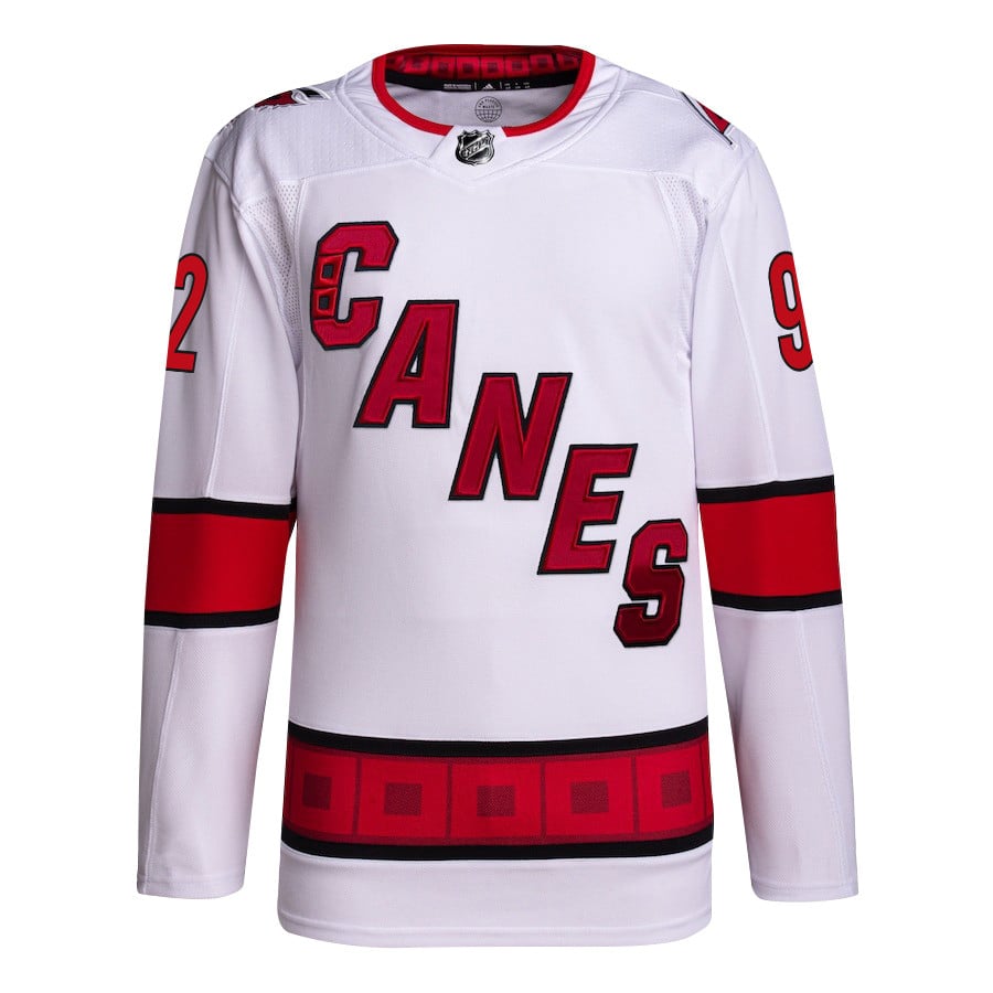 Alternative view of Evgeny Kuznetsov 92 Carolina Hurricanes Away Primegreen Hockey Jersey - Men, White - JS495 