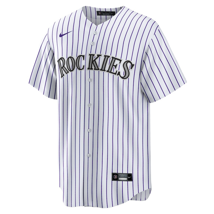 Alternative view of Ezequiel Tovar 14 Colorado Rockies Home Men Baseball Jersey - White