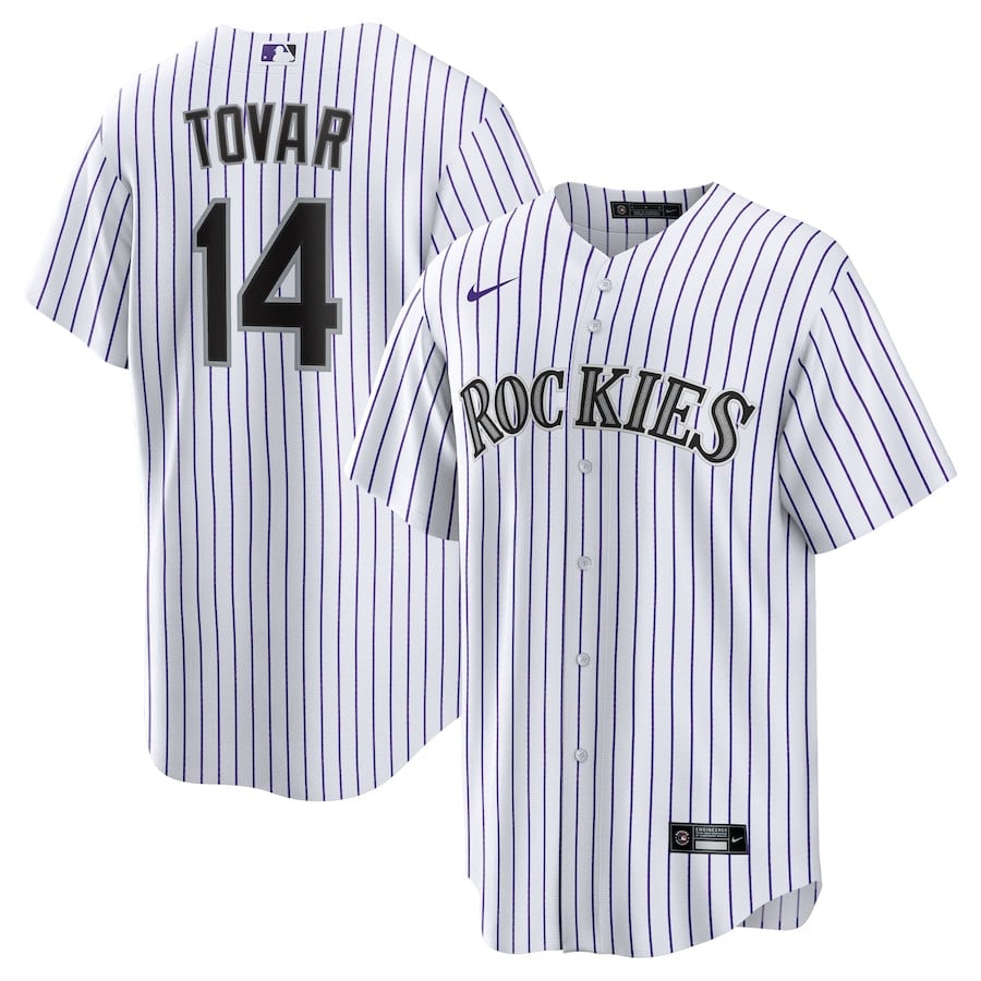 Ezequiel Tovar 14 Colorado Rockies Home Men Baseball Jersey - White