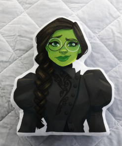 Alternative view of Green Witch Elphaba Illustration Pillow - Wicked Fan Art Collectible