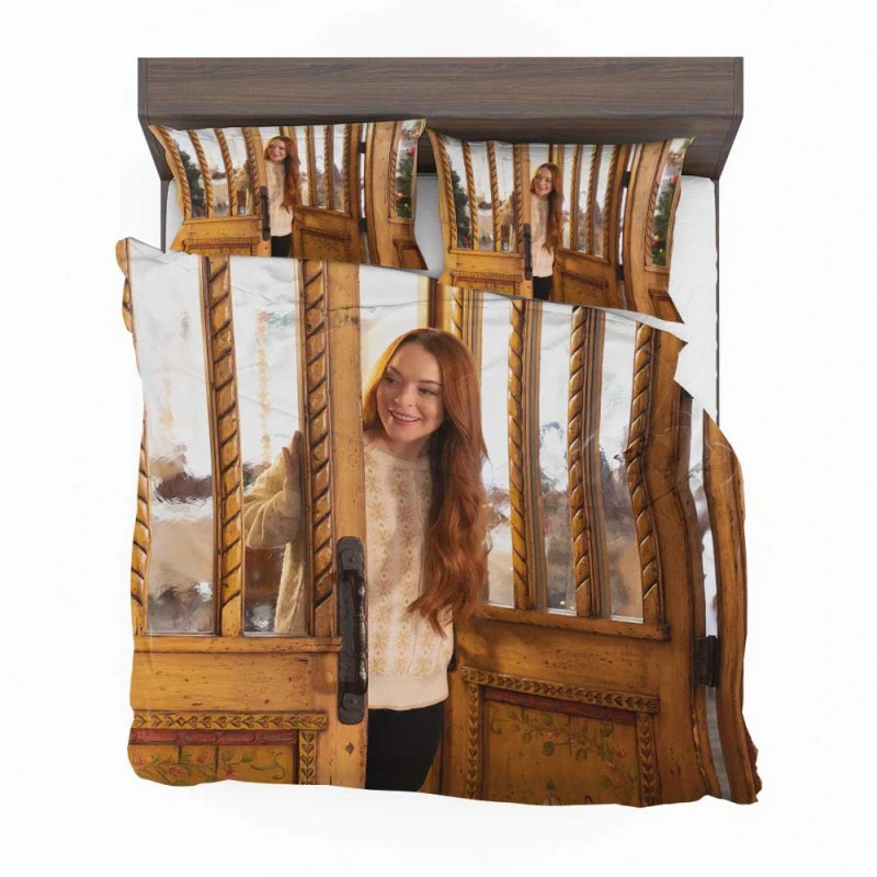 Alternative view of Falling For Christmas Movie Lindsay Lohan Bedding Set - Custom Bedding Set