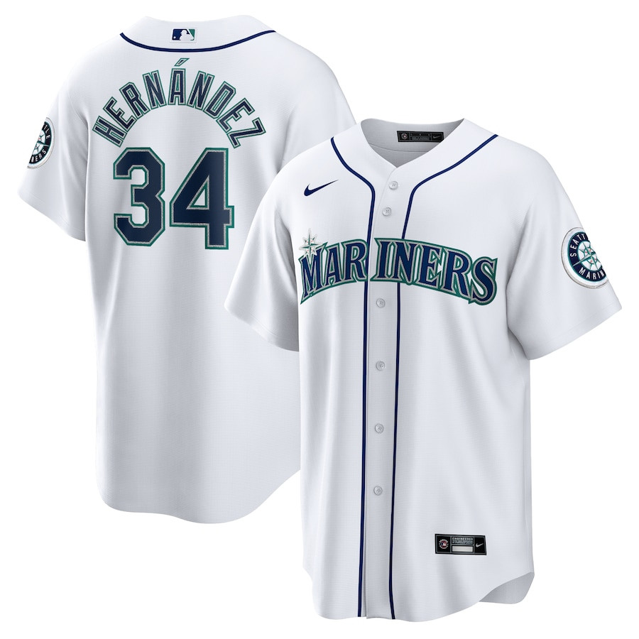 Felix Hernandez 34 Seattle Mariners 2023 Hall of Fame Home Men Baseball Jersey - White 