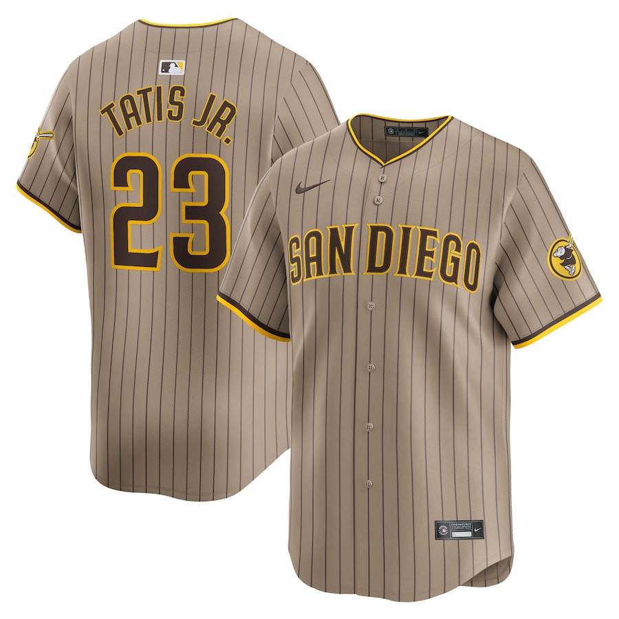 Fernando Tatis Jr. 23 San Diego Padres Alternate Limited Men Baseball Jersey - Tan 
