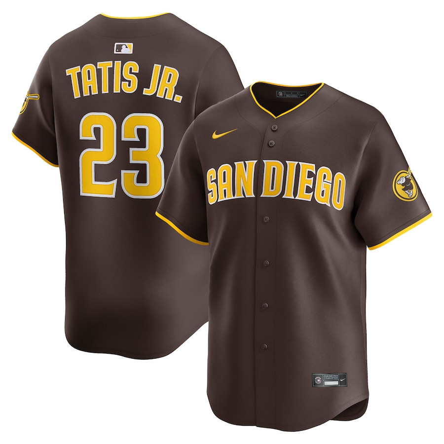 Fernando Tatis Jr. 23 San Diego Padres Alternate Limited Player Men Baseball Jersey - Brown 