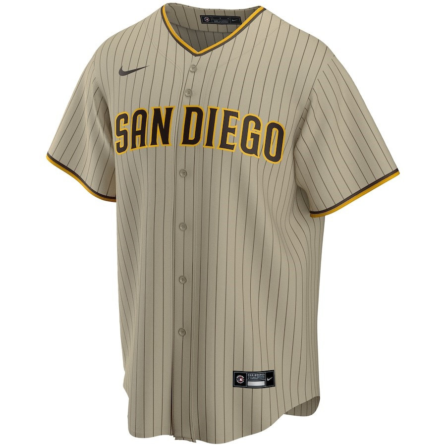 Alternative view of Fernando Tatis Jr. 23 San Diego Padres Alternate Player Jersey - Tan 