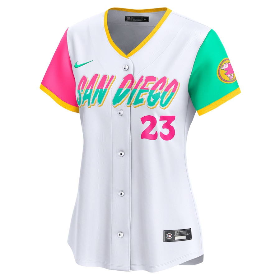 Alternative view of Fernando Tatis Jr. 23 San Diego Padres City Connect Limited Women Jersey - White 