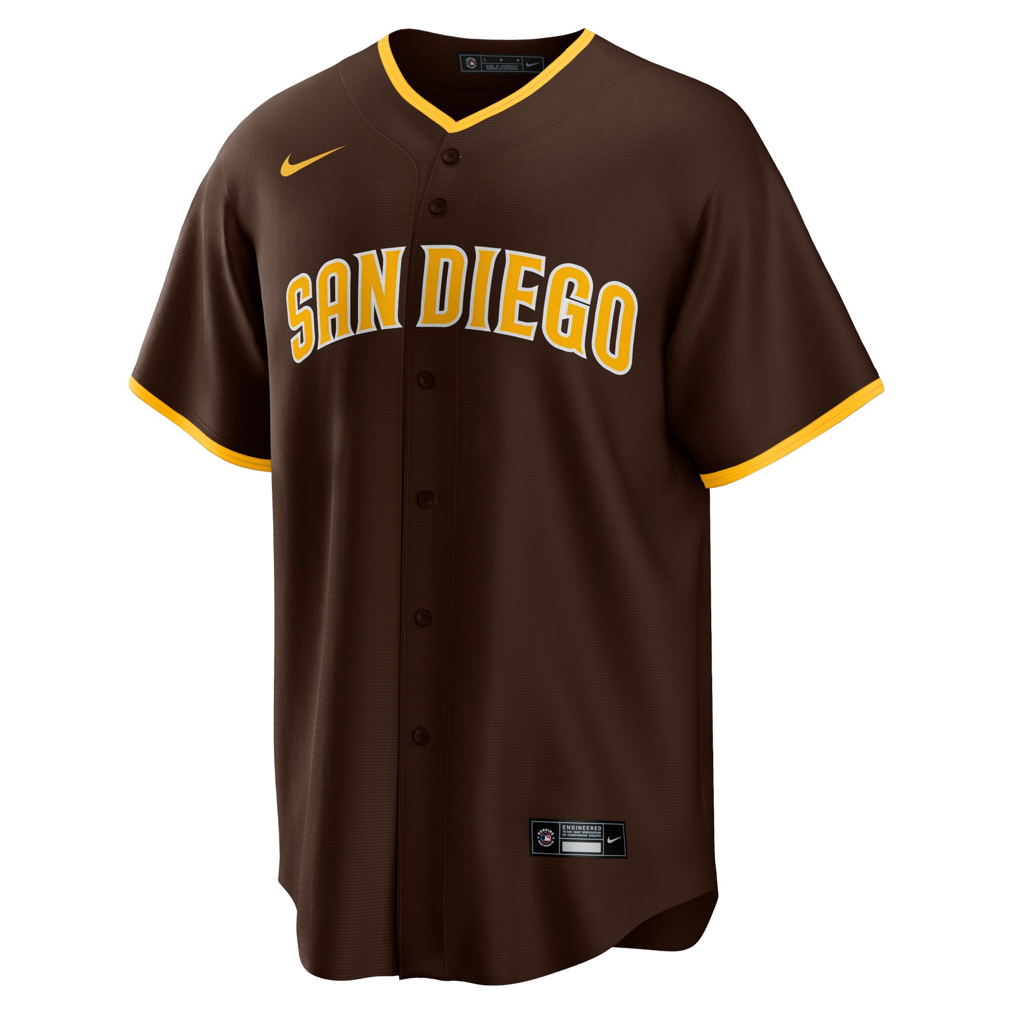 Alternative view of Fernando Tatis Jr. San Diego Padres Alternate Replica Player Baseball Jersey – Brown