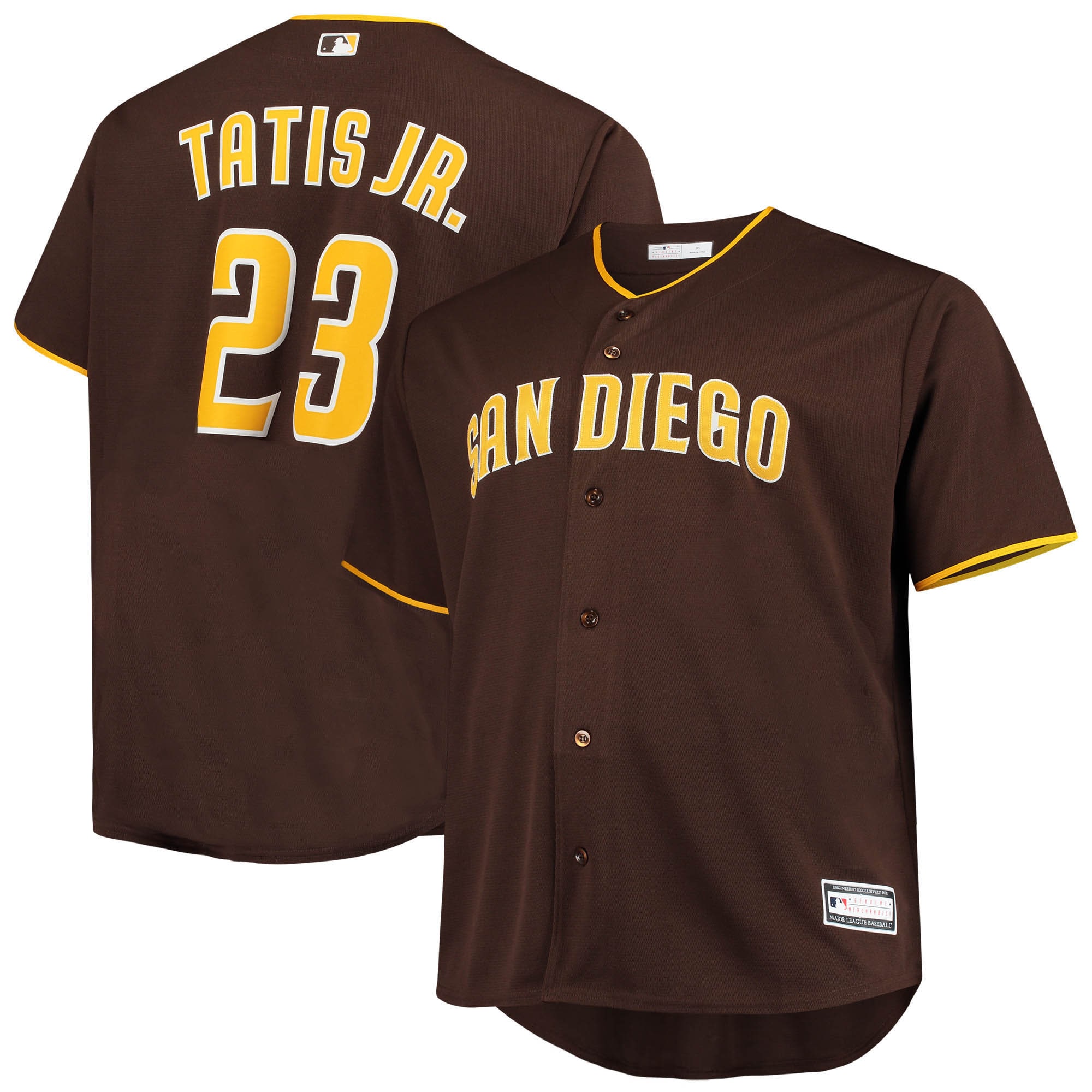 Fernando Tatis Jr. San Diego Padres Big & Tall Replica Player Baseball Jersey – Brown