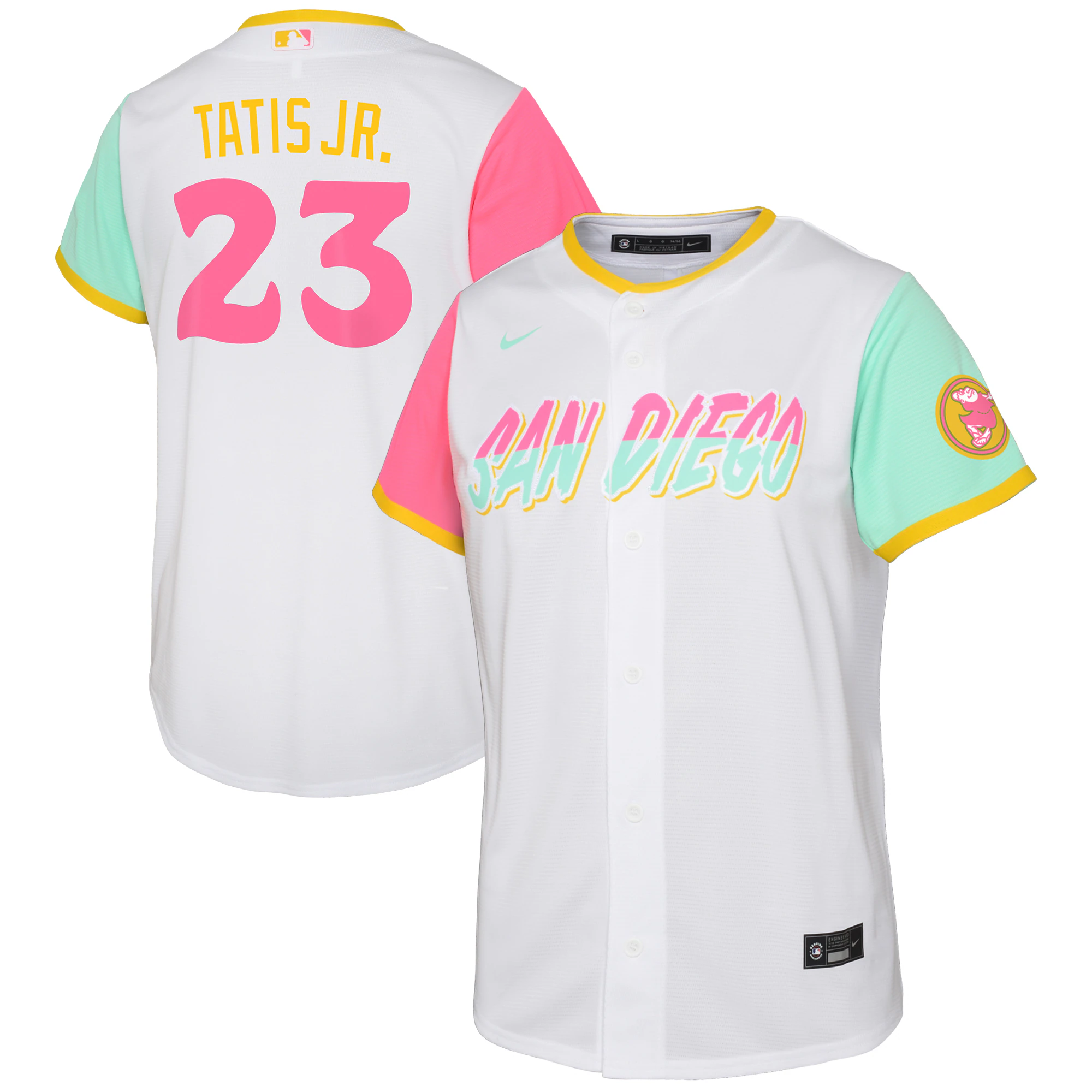 Fernando Tatis Jr. San Diego Padres Youth 2022 City Connect Replica Player Baseball Jersey - White