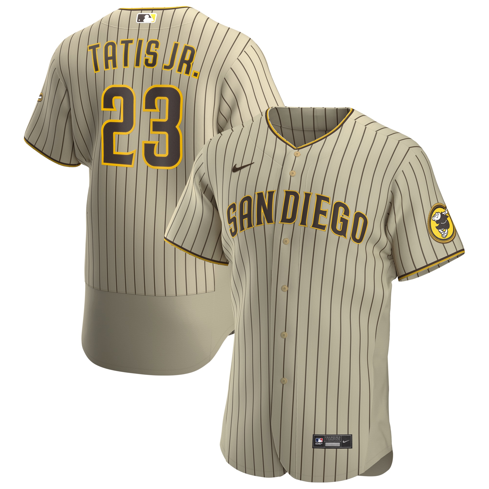 Fernando TatÃƒÆ’Ã‚Â­s Jr. San Diego Padres Alternate Authentic Player Baseball Jersey – Tan/brown