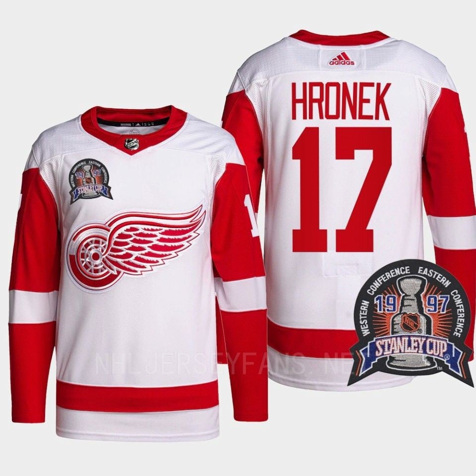 Filip Hronek 17 25th Anniversary Detroit Red Wings Red Hockey Jersey - JS166 