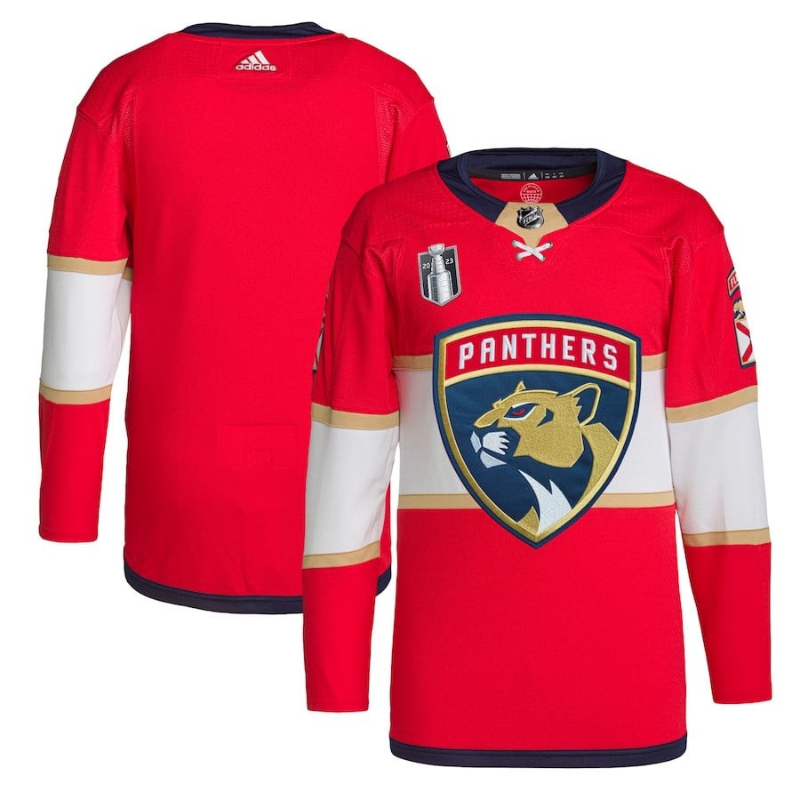 Florida Panthers 2023 Stanley Cup Final Home Primegreen Hockey Jersey - Red - JS916 