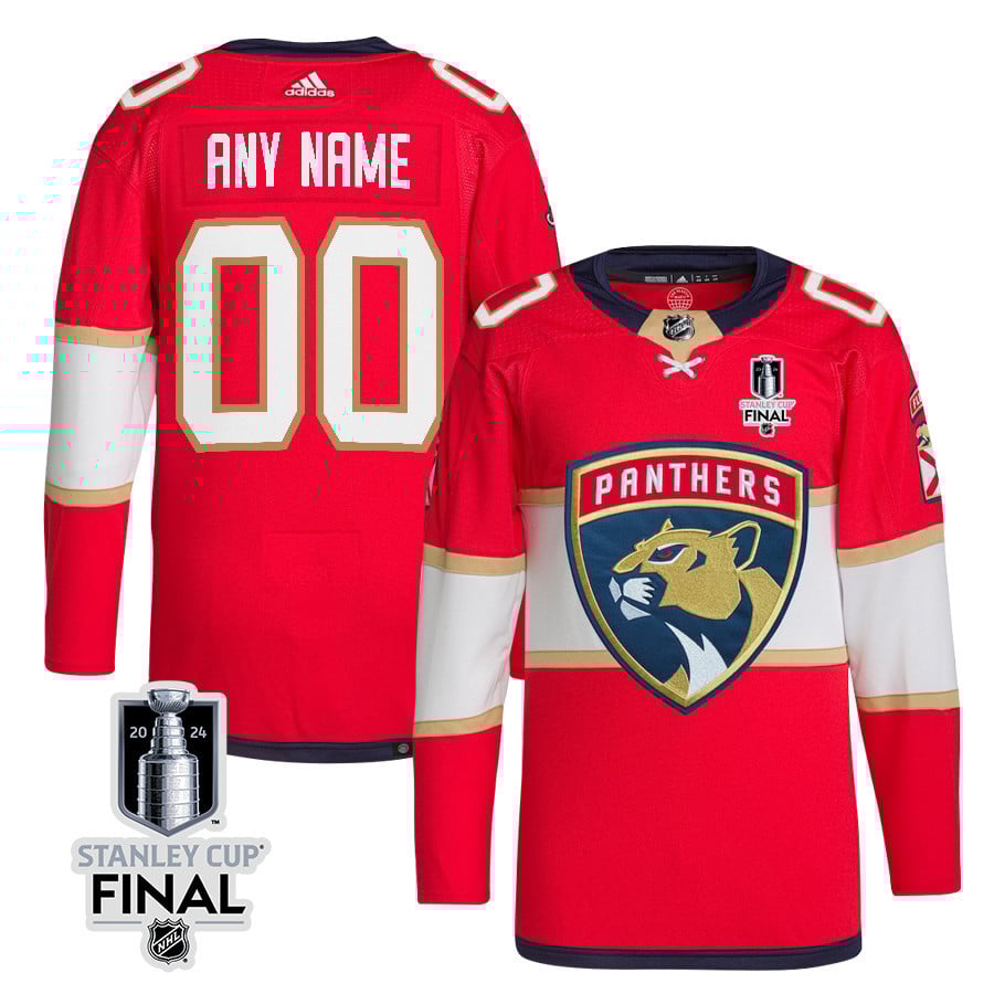 Florida Panthers 2024 STANLEY CUP Final Home Breakaway Hockey Jersey Customized - Men, Red - JS178 
