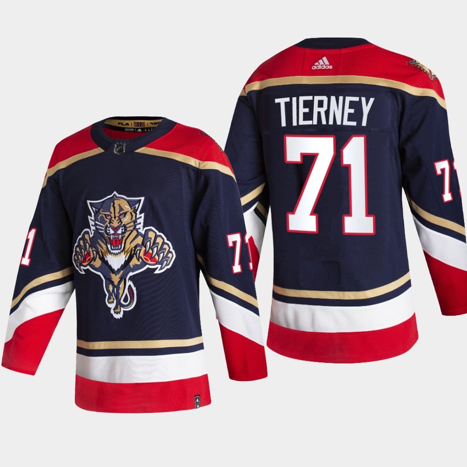 Florida Panthers Chris Tierney 71 2022 Reverse Retro Navy Hockey Jersey - JS119 