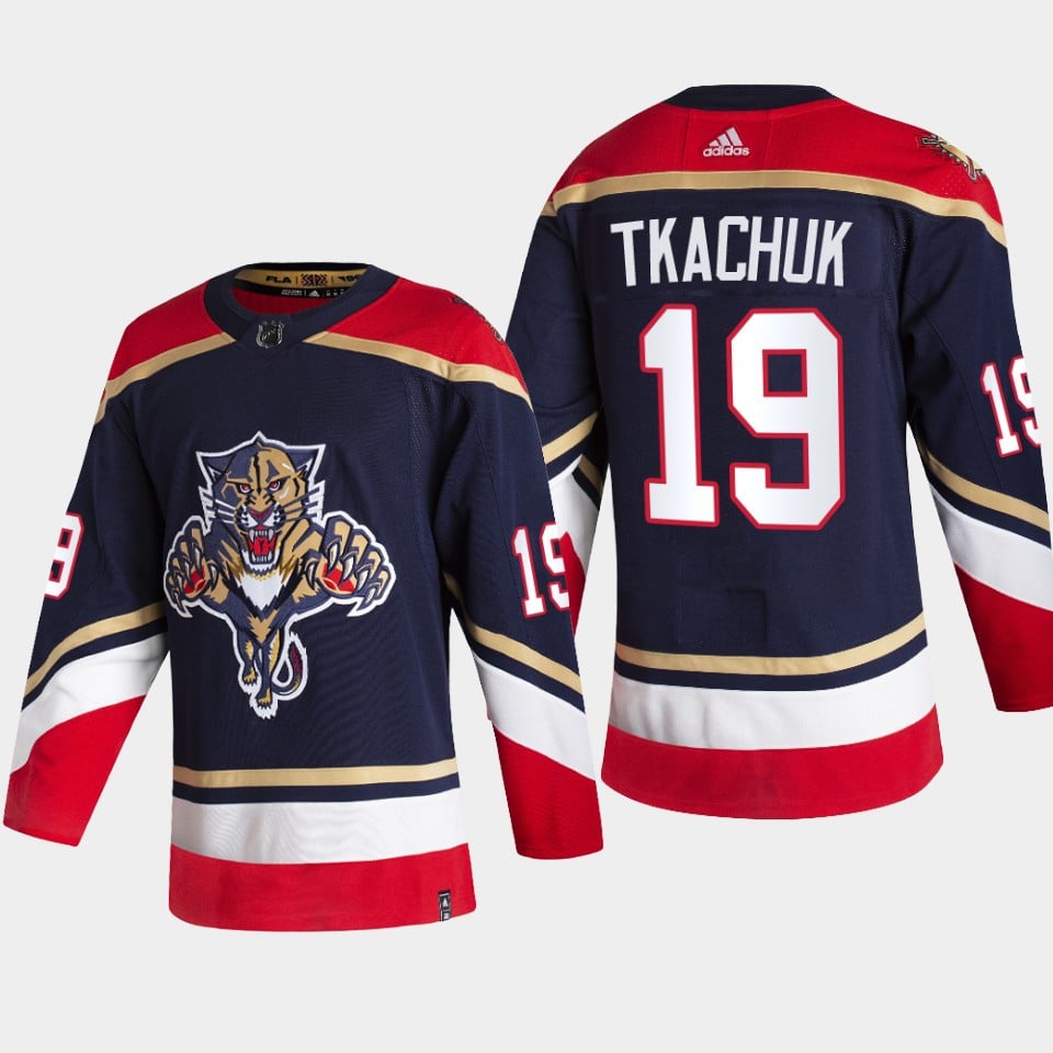 Florida Panthers Matthew Tkachuk 19 2022 Reverse Retro Navy Hockey Jersey - JS654 
