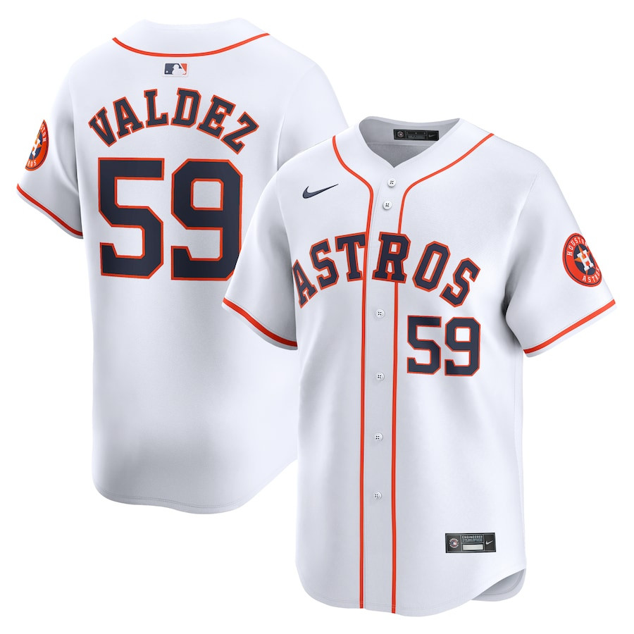 Framber Valdez 59 Houston Astros Home Limited Player Men Baseball Jersey - White