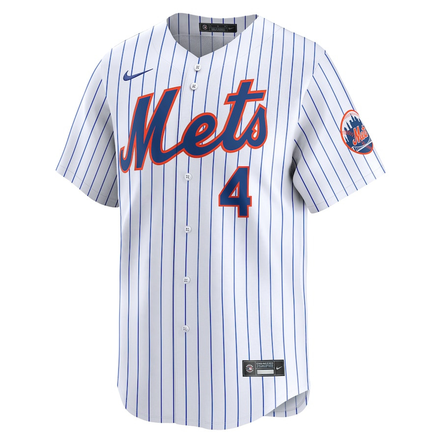 Alternative view of Francisco Alvarez 4 New York Mets Home Limited Player Men Baseball Jersey - White 