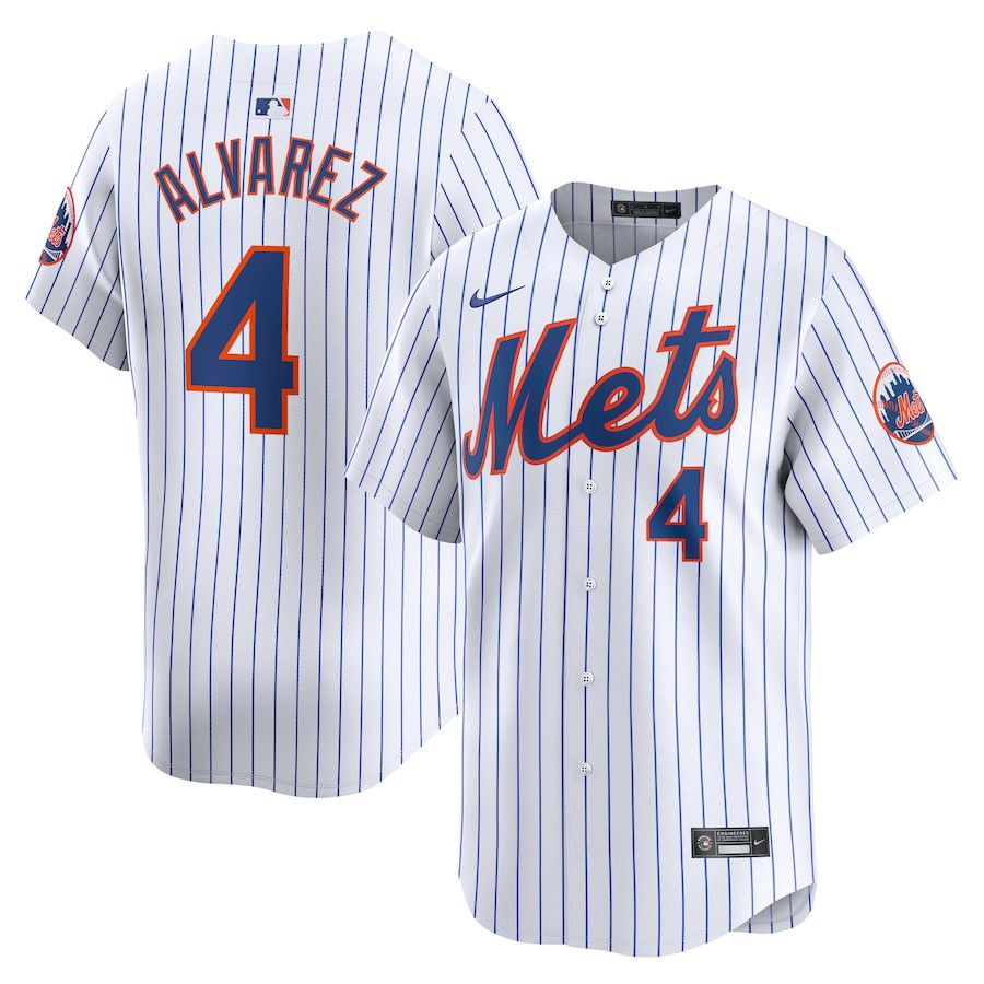 Francisco Alvarez 4 New York Mets Home Limited Player Men Baseball Jersey - White 