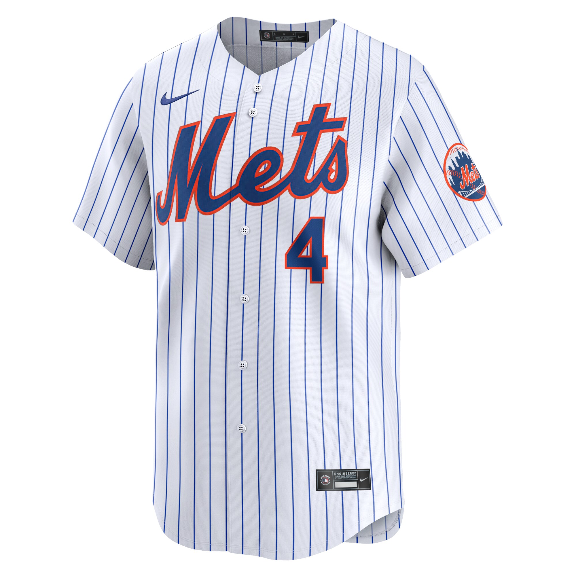 Alternative view of Francisco Alvarez New York Mets Home Limited Player Baseball Jersey - White