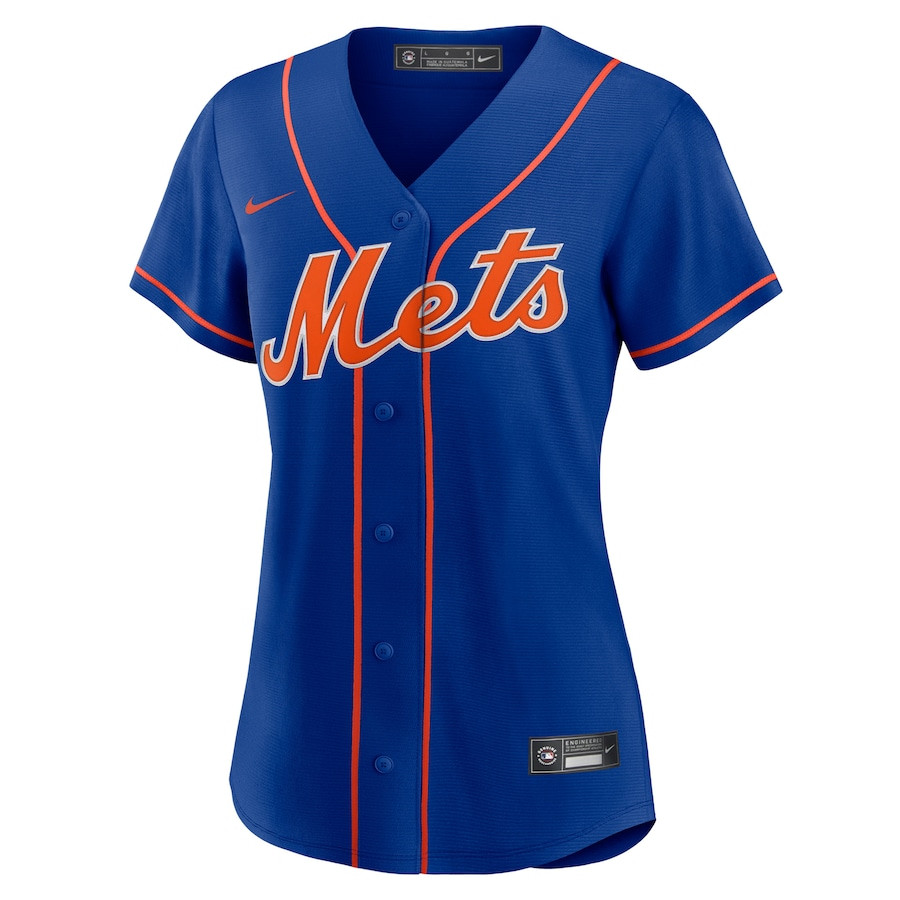 Alternative view of Francisco Lindor 12 New York Mets Alternate Women Baseball Jersey - Royal 