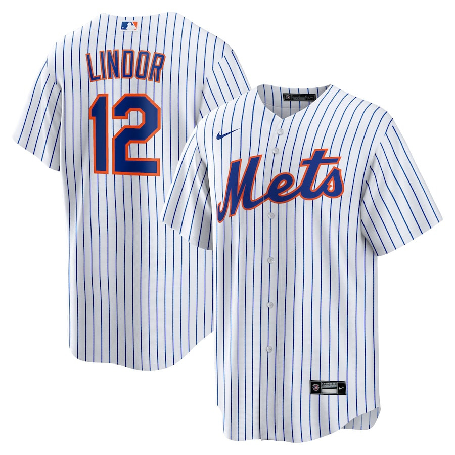 Francisco Lindor 12 New York Mets Home Men Baseball Jersey - White 