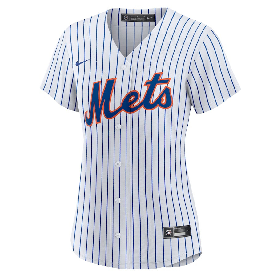 Alternative view of Francisco Lindor 12 New York Mets Home Women Baseball Jersey - White 