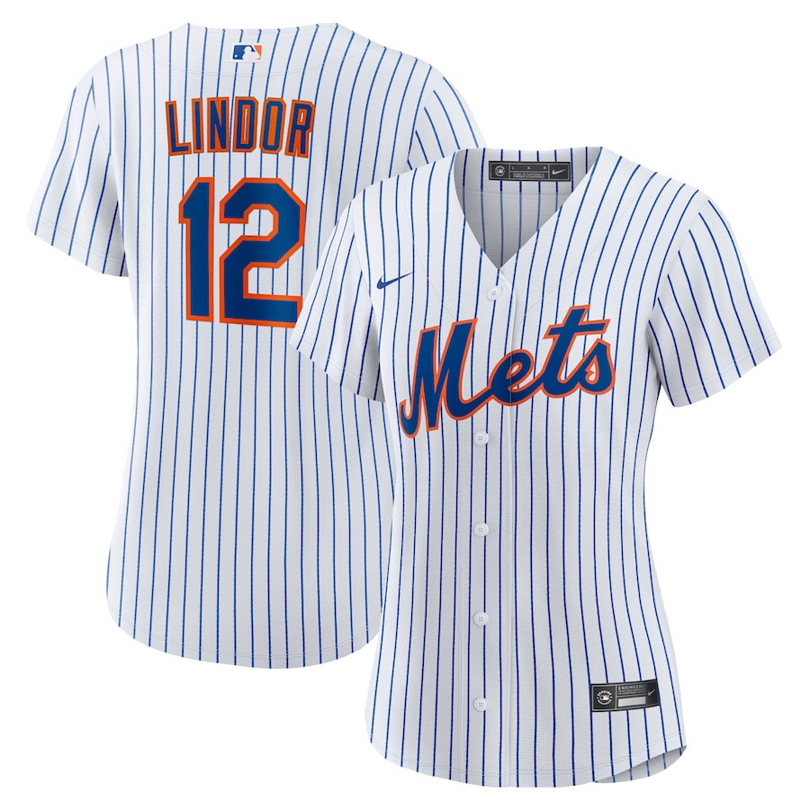 Francisco Lindor 12 New York Mets Home Women Baseball Jersey - White 