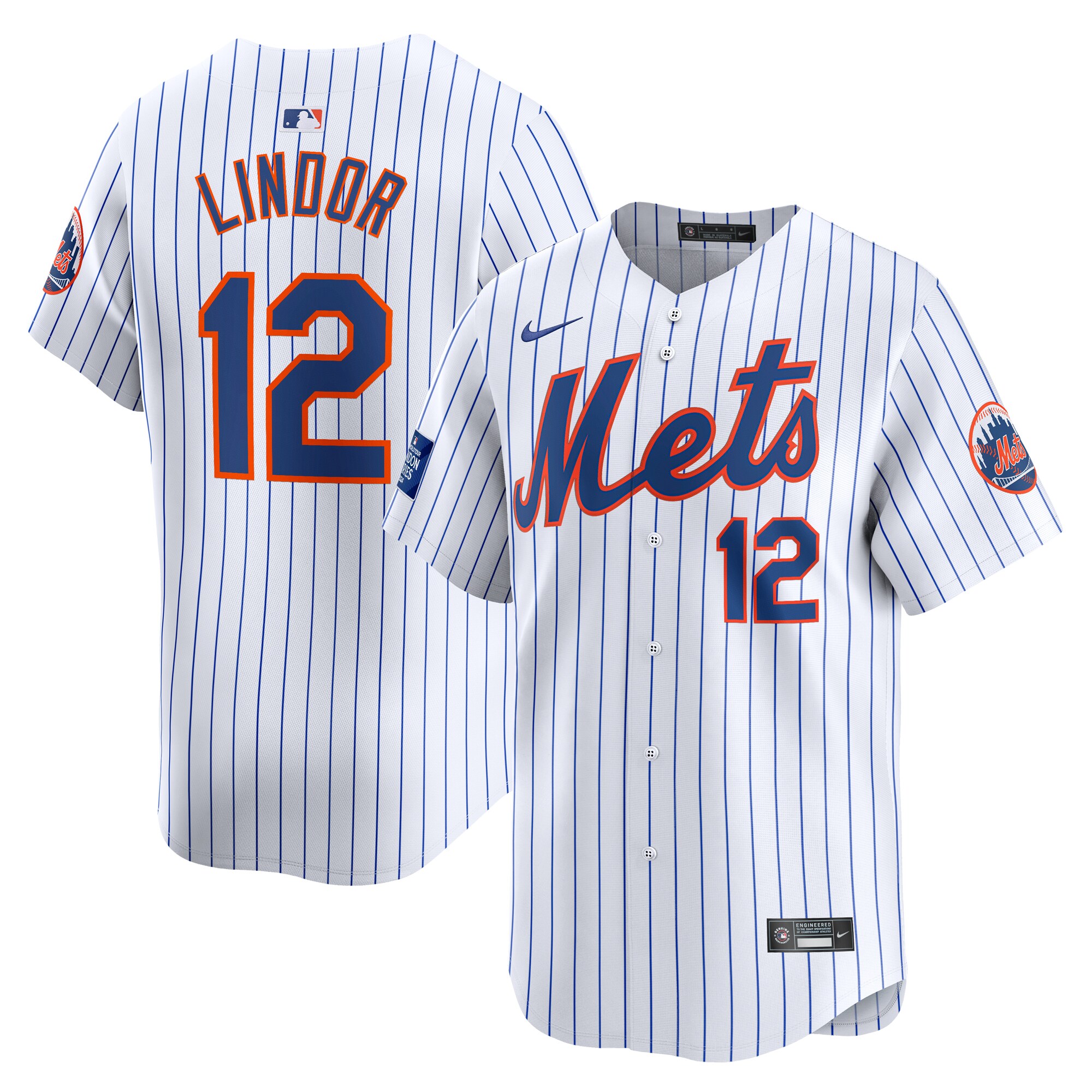 Francisco Lindor New York Mets 2024 Mlb World Tour London Series Home Limited Player Baseball Jersey - White