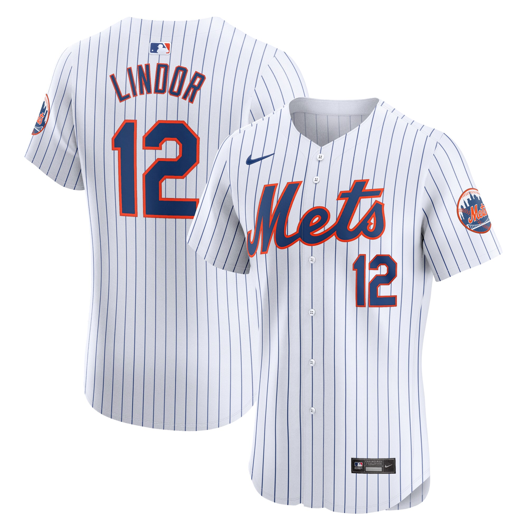 Francisco Lindor New York Mets Alternate Elite Player Baseball Jersey - Black