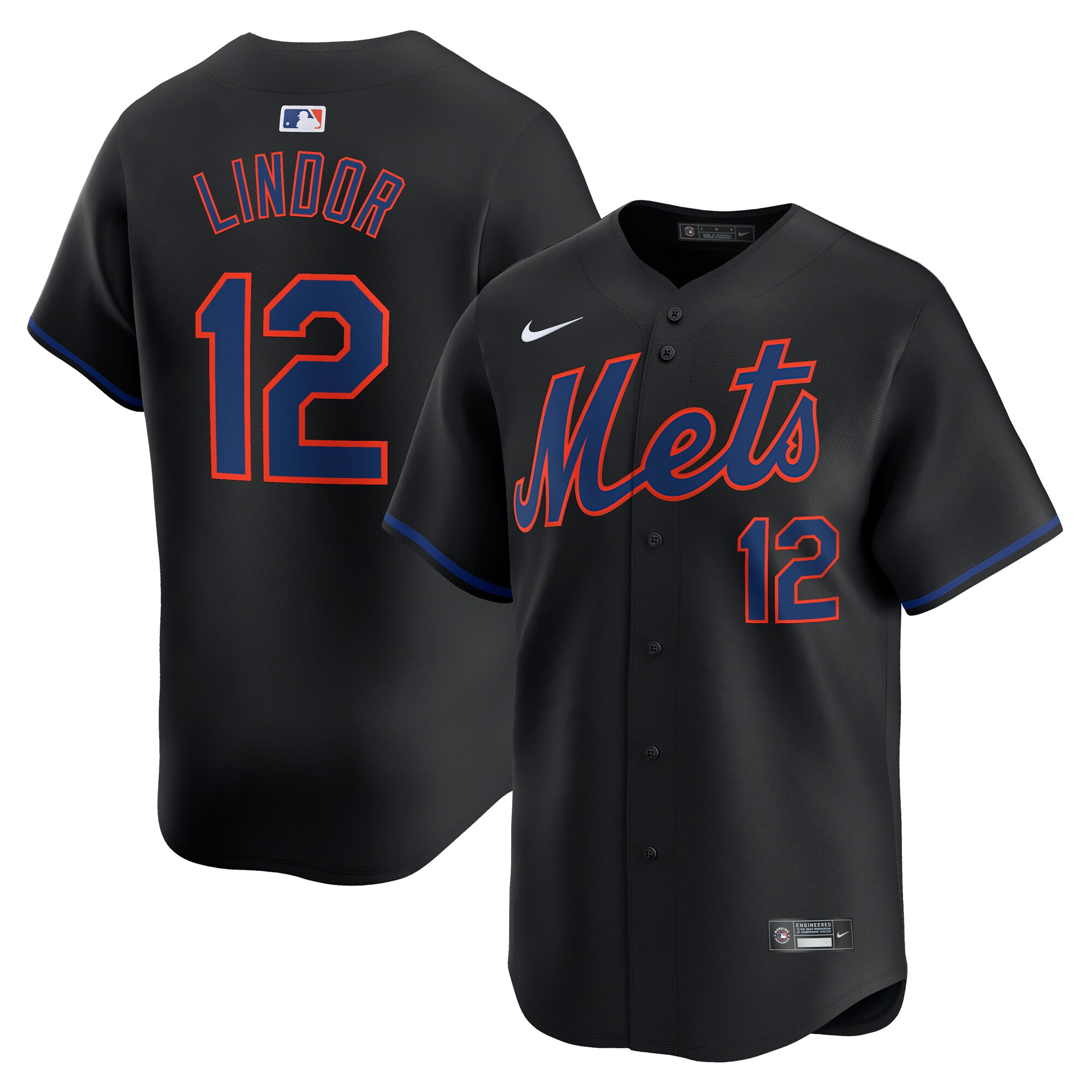 Francisco Lindor New York Mets Alternate Limited Player Baseball JerseyÃƒâ€šÃ‚Â ÃƒÂ¢Ã¢â€šÂ¬Ã¢â‚¬Å“ Black