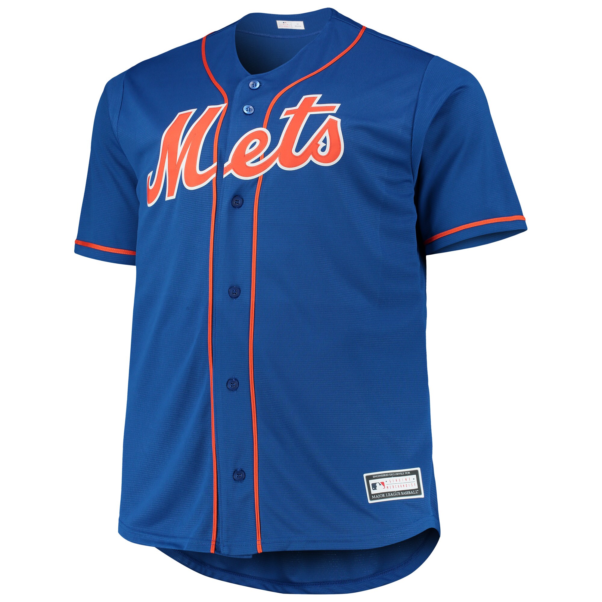 Alternative view of Francisco Lindor New York Mets Big & Tall Replica Player Baseball Jersey - Royal
