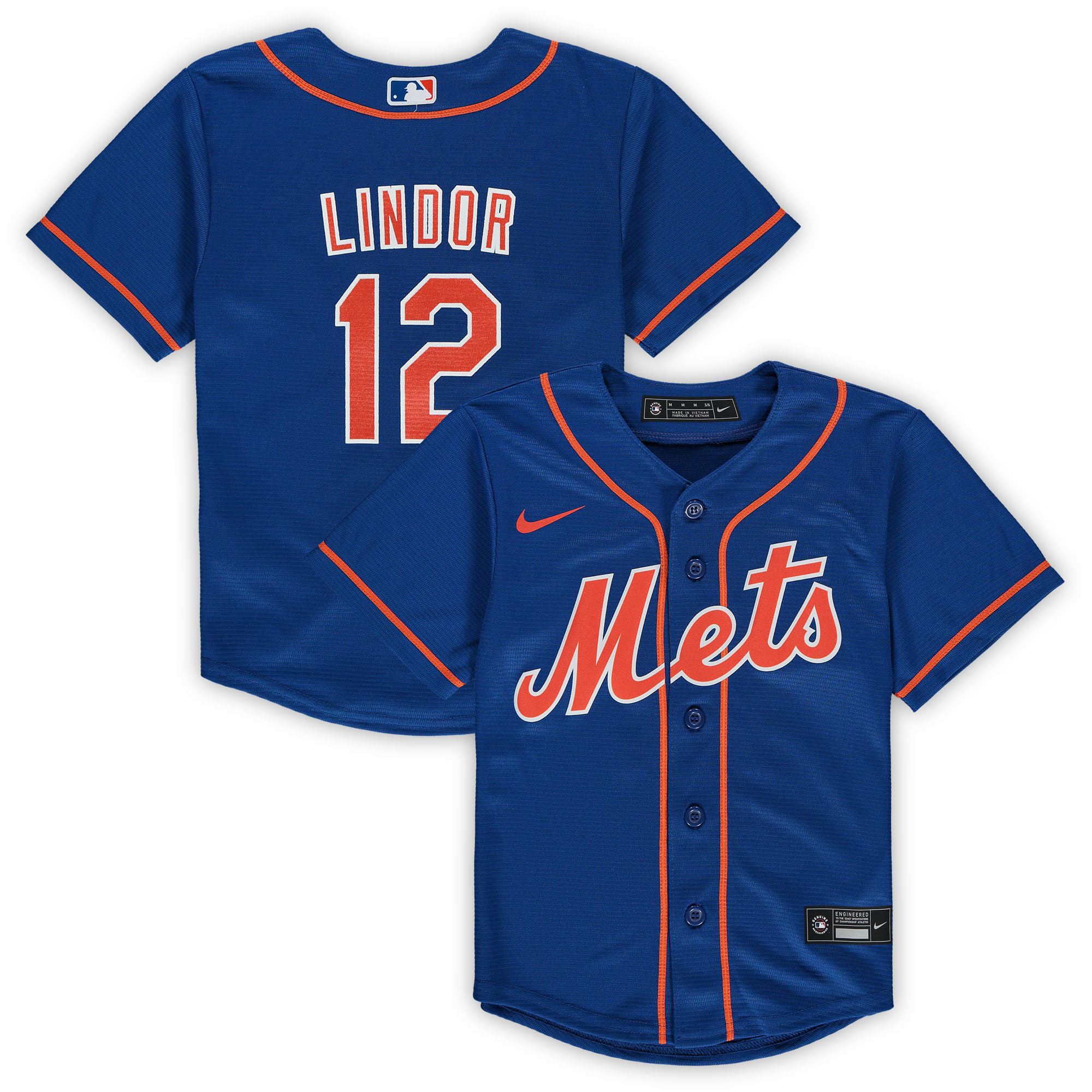 Francisco Lindor New York Mets Preschool Alternate Replica Player Baseball Jersey - Royal