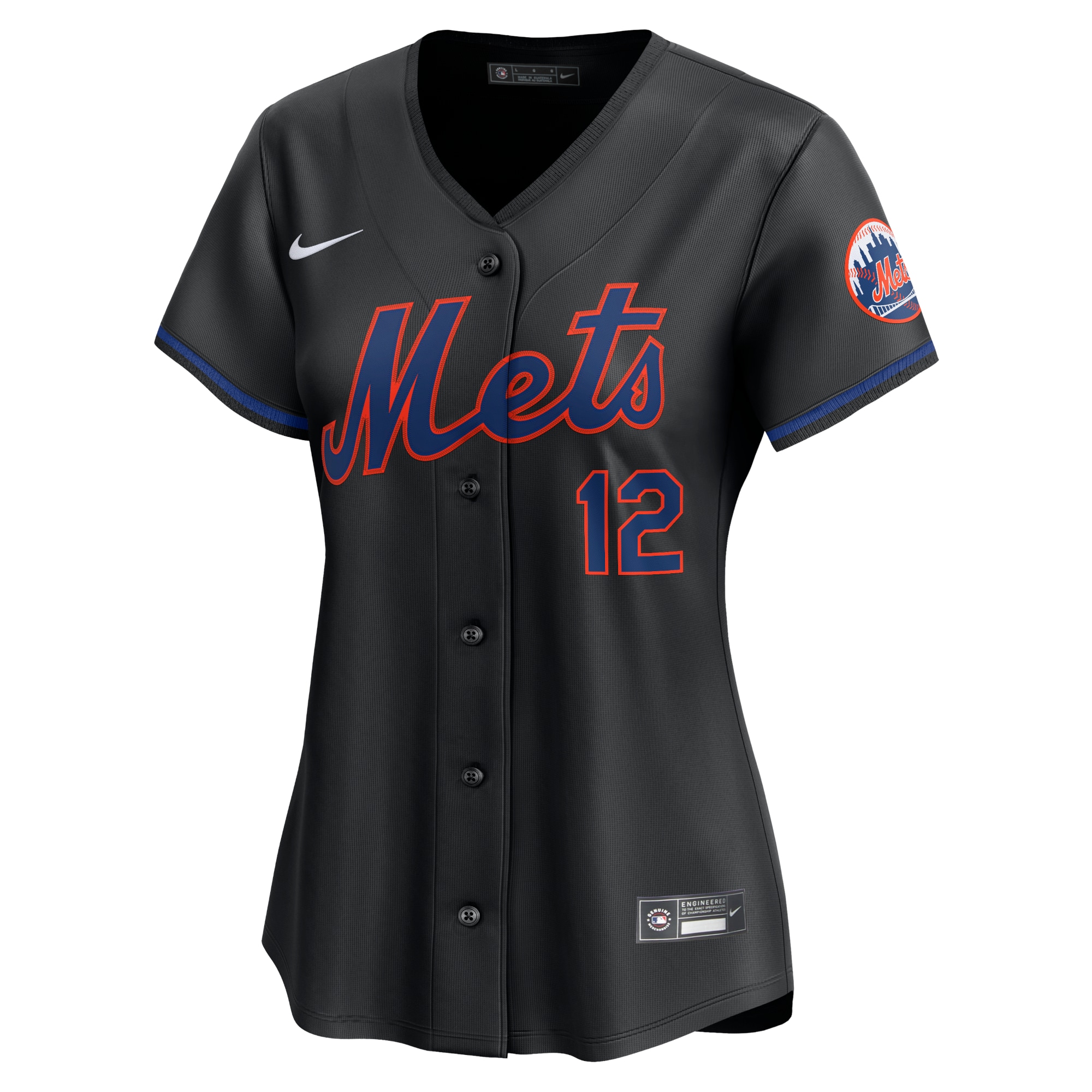 Alternative view of Francisco Lindor New York Mets Women's Alternate Limited Player Baseball JerseyÃƒâ€šÃ‚Â ÃƒÂ¢Ã¢â€šÂ¬Ã¢â‚¬Å“ Black