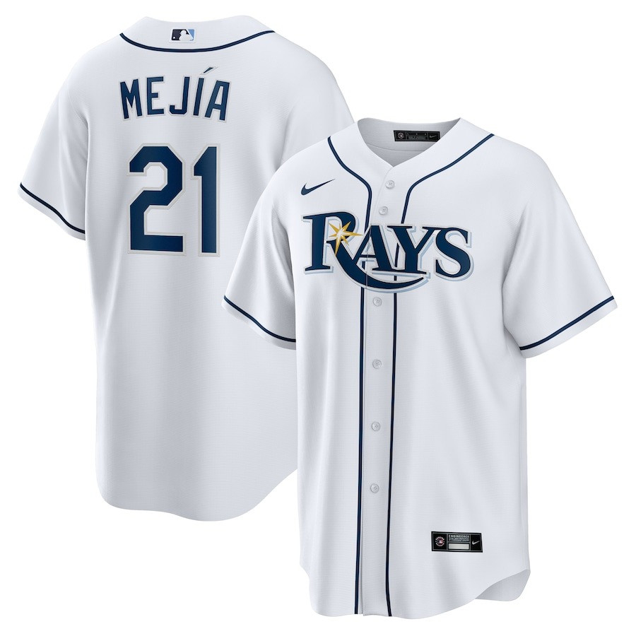 Francisco Mejía 21 Tampa Bay Rays Home Team Men Baseball Jersey - White - JS152 