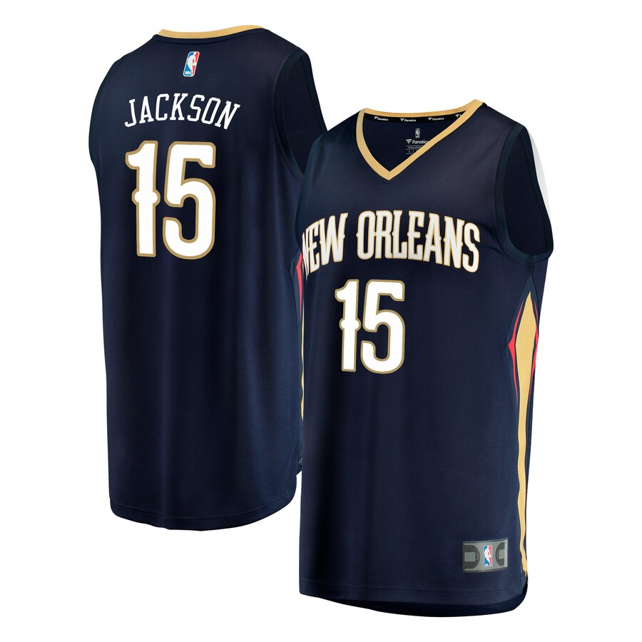 Frank Jackson New Orleans Pelicans Fanatics Branded Fast Break Replica Player Basketball Jersey - Icon Edition - Navy