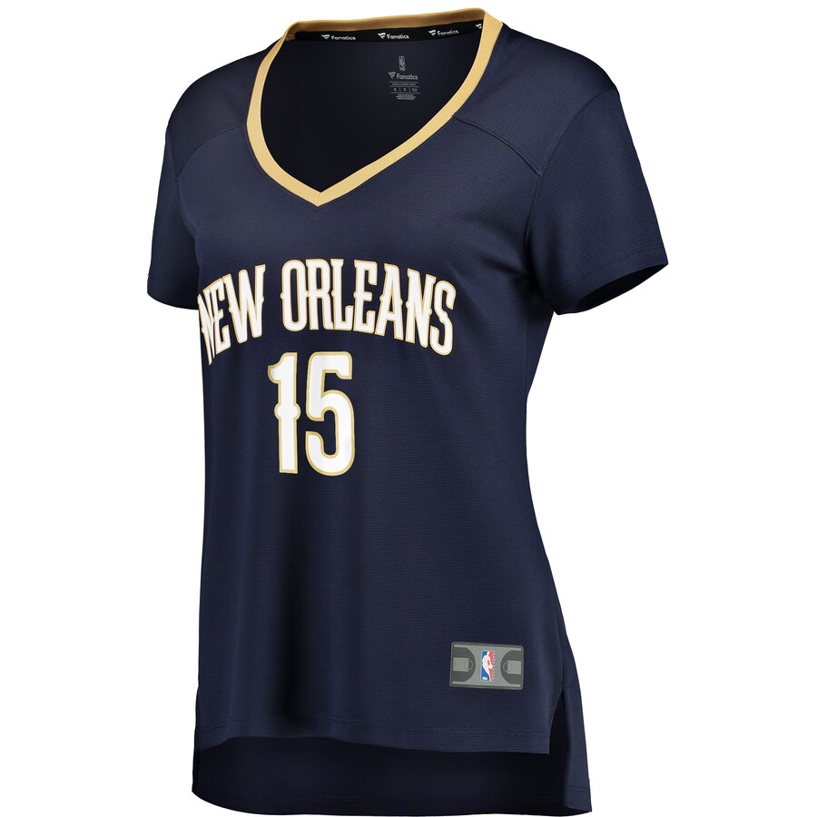 Alternative view of Frank Jackson New Orleans Pelicans Fanatics Branded Women's Fast Break Player Replica Basketball Jersey - Icon Edition - Navy