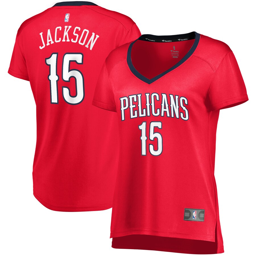 Frank Jackson New Orleans Pelicans Fanatics Branded Women's Fast Break Player Replica Basketball Jersey - Statement Edition - Red