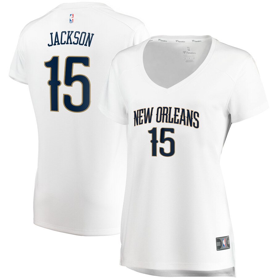 Frank Jackson New Orleans Pelicans Fanatics Branded Women's Fast Break Replica Basketball Jersey - Association Edition - White