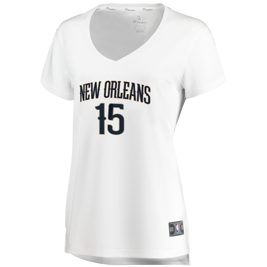 Alternative view of Frank Jackson New Orleans Pelicans Fanatics Branded Women's Fast Break Replica Basketball Jersey - Association Edition - White