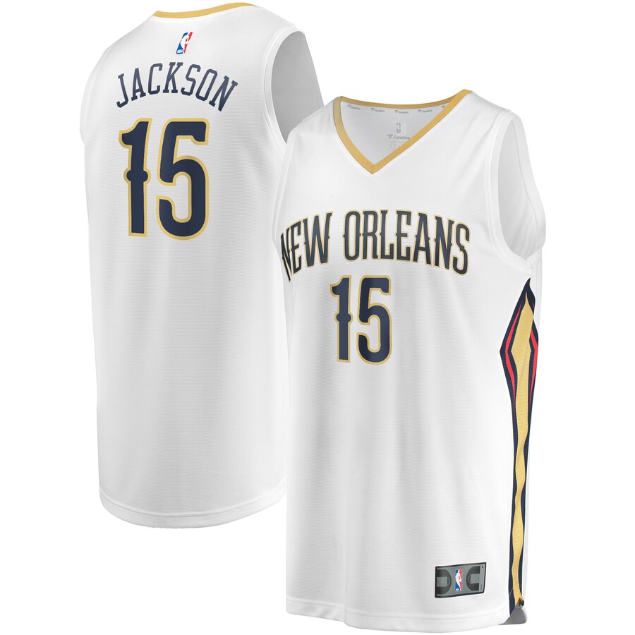Frank Jackson New Orleans Pelicans Fanatics Branded Youth Fast Break Replica Player Basketball Jersey - Association Edition - White